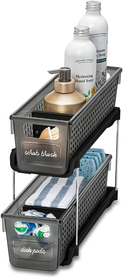 madesmart Premium Small 2 Tier Organizer, Under Cabinet Storage - Image 2