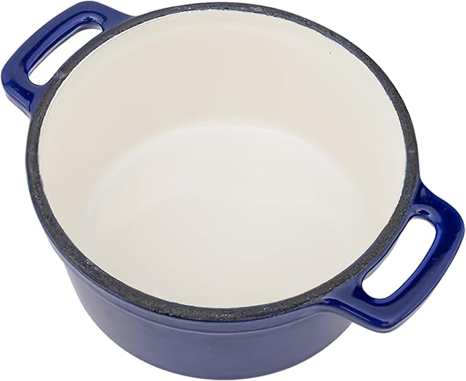 Flavehc Mini Cocotte 16 oz Mini Dutch Oven 0.5 qt. Cast Iron Garlic Roaster - Image 5