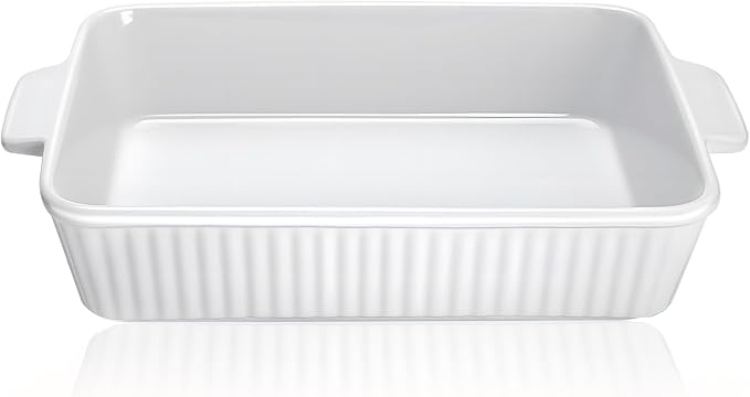 Casserole Dish, 9x13 Baking Pan, 4.4QT Large Casserole Dishes by HOOTO