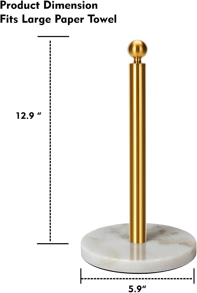 Gold Paper Towel Holder Countertop, - Image 5