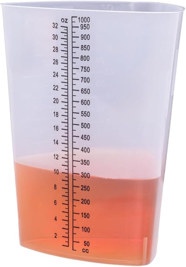 Vakly Graduated Intake Output Container 32 oz – Plastic Triangular Measuring - Image 4