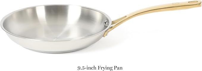 Martha Stewart Castelle 9.5-Inch Stainless Steel Frying Pan - Image 3