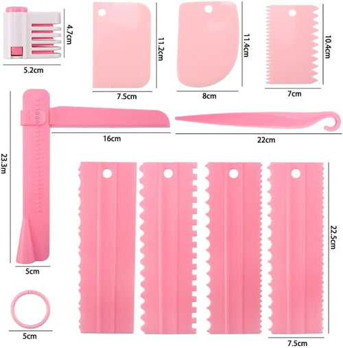 11 Pcs Cake Scraper Set Cake Edge Scraper Cutters - Image 2