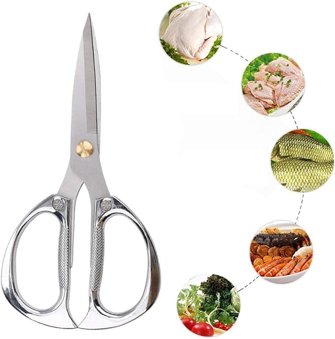 Multi-purpose Kitchen Shears Scissors, Heavy Duty Stainless Steel Scissors - Image 3