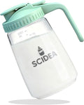 32oz Glass Pitcher with Lid, Heat & Cold Resistant, Leak-Proof Wide-Mouth Milk by Scidea
