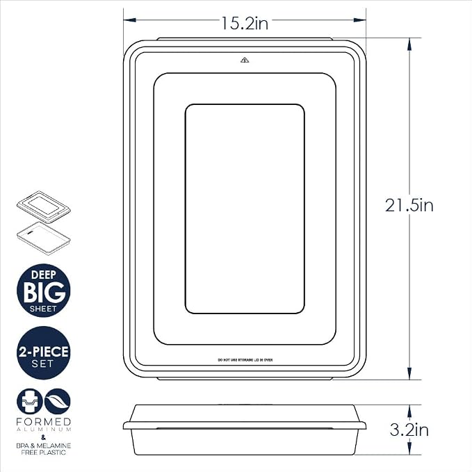 Nordic Ware Extra Large High-Sided Baking Pan, 21.1 x 15 x 2 inches, XL Big - Image 5