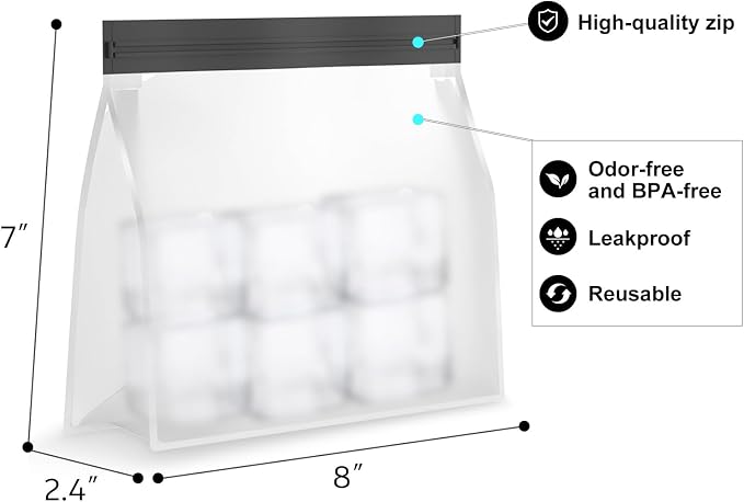 Samuelworld Large Silicone Ice Cube Tray Molds, Big 2 Inch Cubes 3 Pack- Food - Image 3