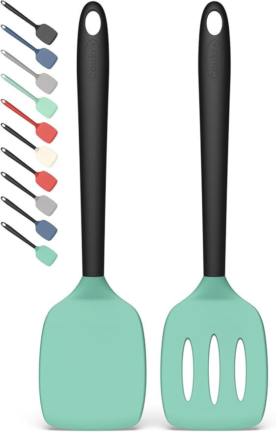 Coukre 2 Pack Silicone Spatula Set, High Heat Resistant, BPA Free Kitchen by Coukre