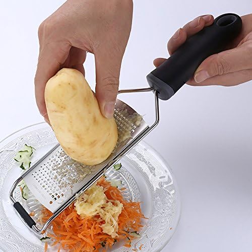 Stainless Steel Cheese Grater, Ergonomic Soft Handle Lemon Ginger Potato Zester - Image 6