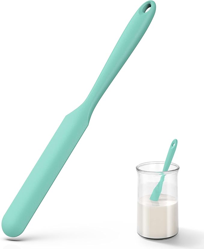 U-Taste Skinny Silicone Jar Spatula: 600ºF Heat-Resistant Food-Grade 10in Long by U-Taste