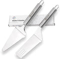Pie Server Spatula and Cake Cutter Slicer, Stainless Steel Set by Paxnok