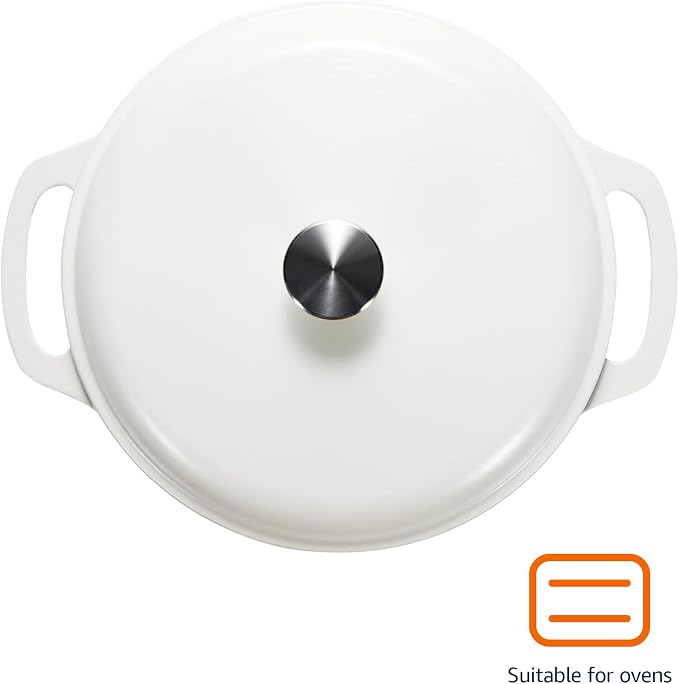 Amazon Basics Enameled Cast Iron Dutch Oven Pot - Image 2