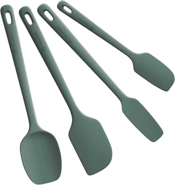 ChefAide 4 Pieces Silicone Spatula Set, Food Grade Rubber Spatula, Upgrade by ChefAide