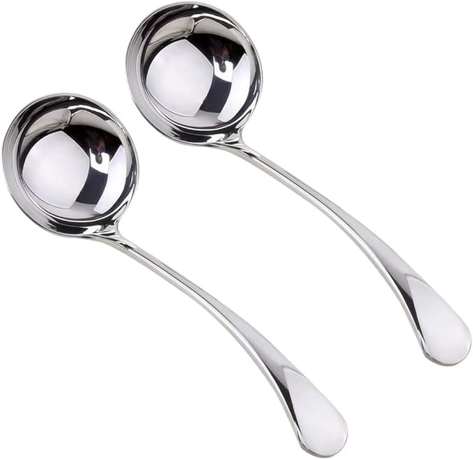 Small Ladle, Gravy Ladle, 7.9 Inch Sauce Ladles, 18/10 Stainless Steel Small by ZDFQly