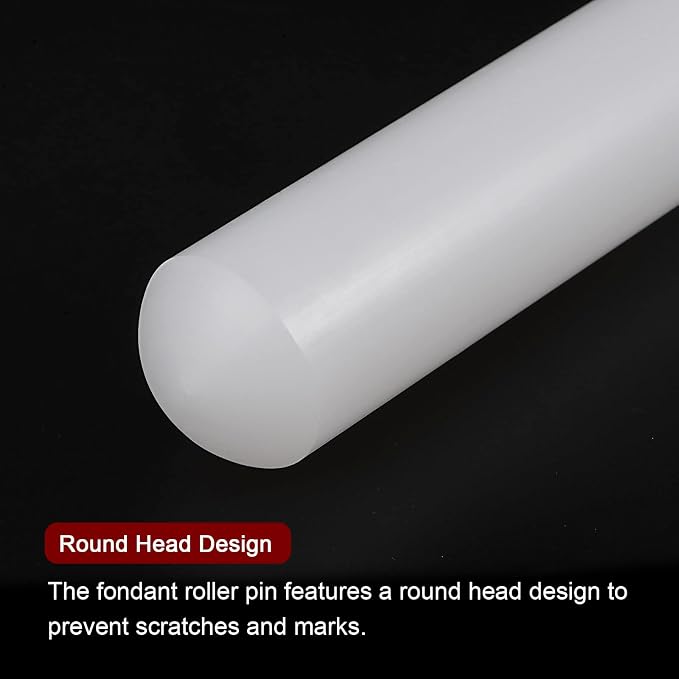 HARFINGTON Fondant Rolling Pin 20 Inch x 1.38 Inch PP Plastic Non-Stick Fondant - Image 4