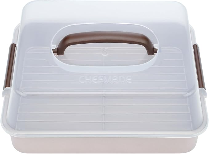 CHEFMADE Roasting Pan with Rack and Lid, 13-Inch Non-Stick Rectangular Deep by CHEFMADE