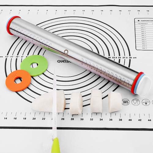 Rolling Pin and Pastry Baking Mat Set, Rolling Pins - Image 4