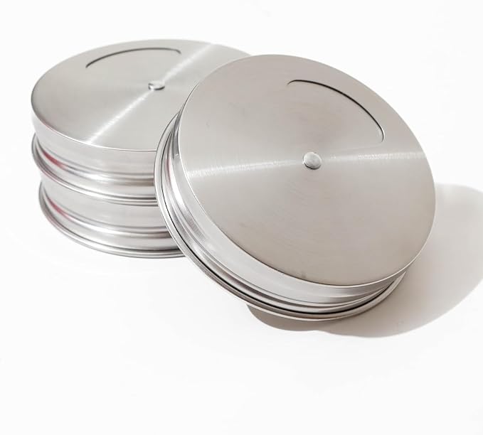 Mason Jar Spice Shaker Lids Stainless Steel – 4 Pack Adjustable Spice Lids - Image 6