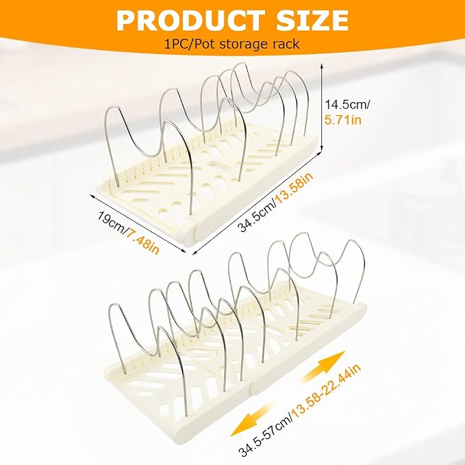 Expandable Pot and Pan Organizer Rack - Image 2