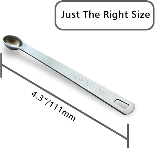 5PCS 1/8 Teaspoon Single Tiny Measuring Spoon, Small Individual Stainless Steel - Image 2