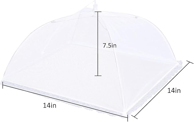 4 Pack Mesh Food Covers 14 inch, Large and Tall Food Covers, Pop-Up Mesh Food - Image 2