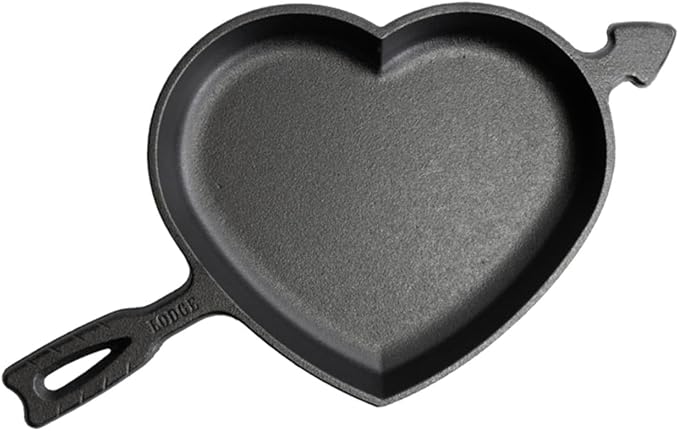 Lodge Seasoned Cast Iron Heart Skillet by Lodge