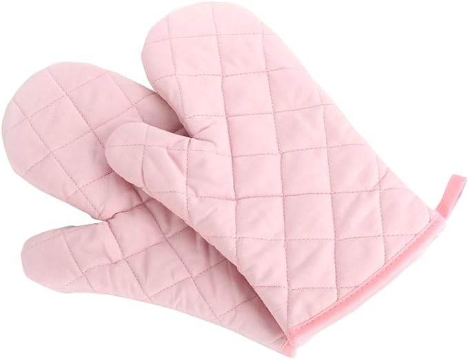 Oven Mitts, Premium Heat Resistant Kitchen Gloves Cotton & Polyester Quilted by Nachvorn