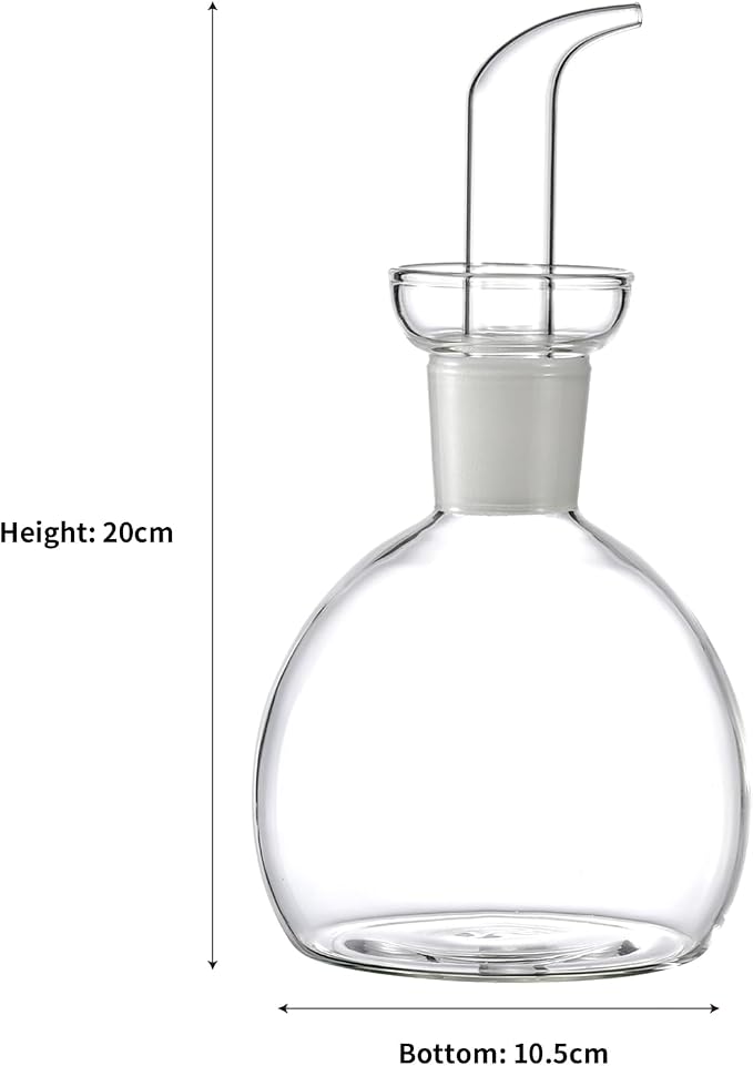 ELETON Cylindrical 16 oz Olive Oil Dispenser Bottle Glass - Image 2