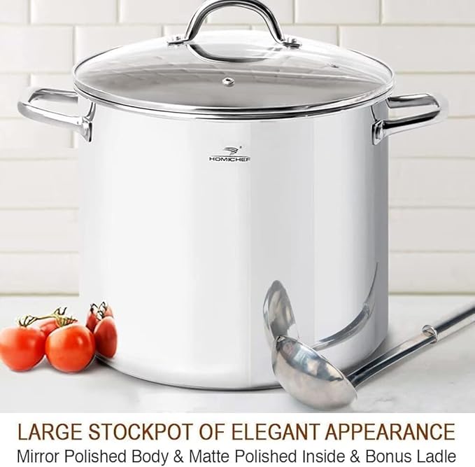 HOMICHEF 16 Quart LARGE Stock Pot - Image 2