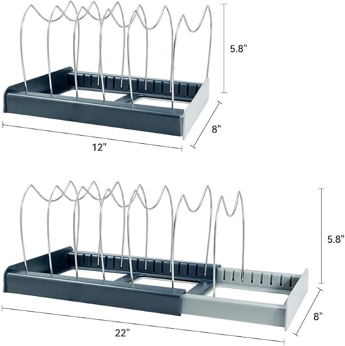 Pot and Pan Organizer Rack for Cabinet - Image 4
