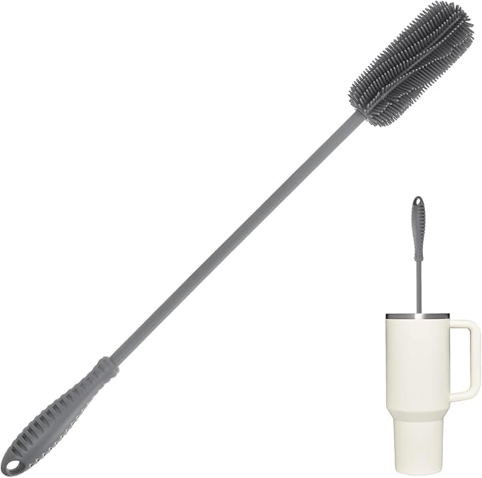 15.7" Silicone Bottle Brush, ddLUCK Water Bottle Cleaner Brush by ddLUCK