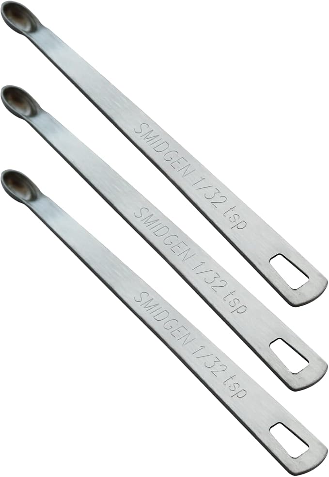 3PCS 1/32 Teaspoon Single Tiny Measuring Spoon, Small Individual Stainless by BERYLER