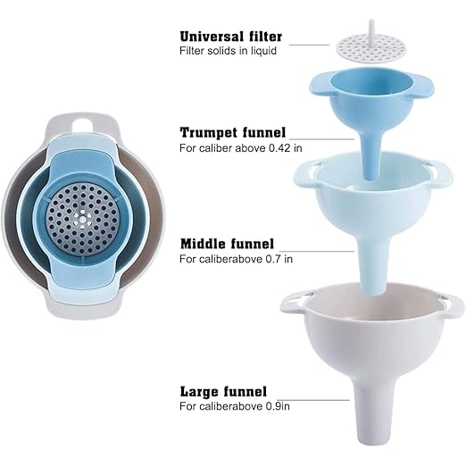 4 in 1 Funnels for Kitchen Use Filling Bottles - Image 3