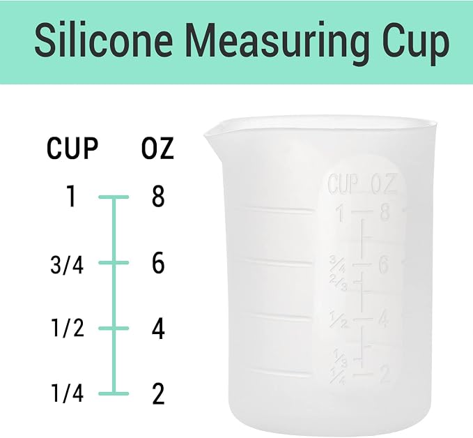 Gartful 250ml & 100ml Silicone Measuring Cups, Silicone Mixing Cups - Image 3