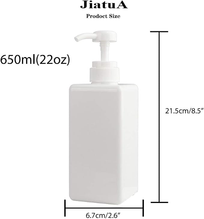 Pump Bottle, Refillable Plastic Empty Lotion Soap Dispenser Liquid Container - Image 5
