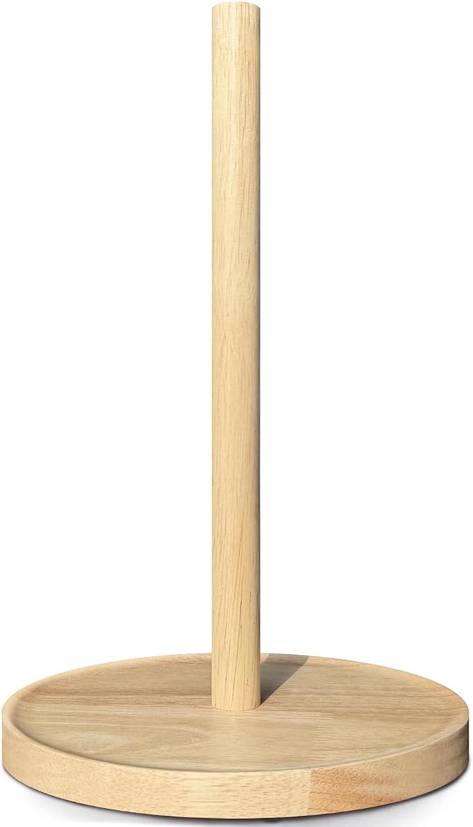 NESAPTO Paper Towel Holder Countertop, Wooden Freestanding Paper Towel Stand by NESAPTO