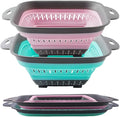 Collapsible Colander Set, Square Round Triangles Silicone Kitchen Strainer by FglmctshHomeProducts
