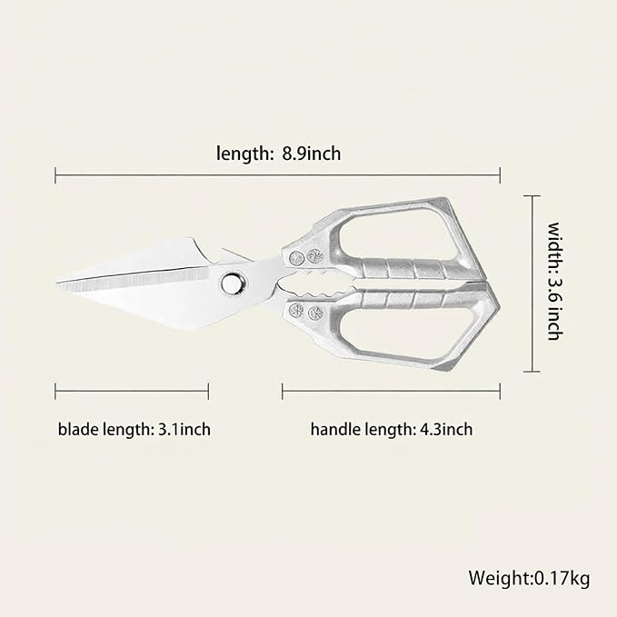 Scissors all Purpose, Stainless Steel Heavy Duty Kitchen Shears, Meat Scissors - Image 3