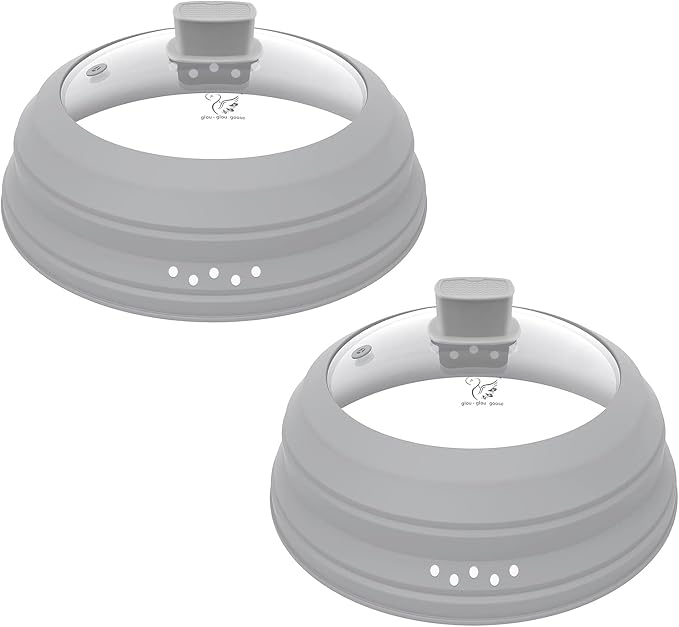 2 Pack Microwave Splatter Cover Glass Guard Lid by GGG-GLOU-GLOUGOOSE