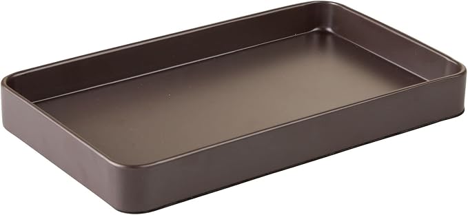 mDesign Modern Decorative Metal Guest Hand Towel Tray Holder Organizer - Image 8