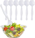 PARTY BARGAINS Disposable White Plastic Serving Spoons 8.75″ – Heavy-Duty White by PARTYBARGAINS
