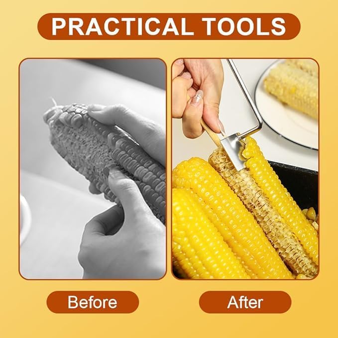 2 Packs Corn Peeler for Corn on the Cob, 2026 Upgraded Corn Stripper for Corn - Image 3