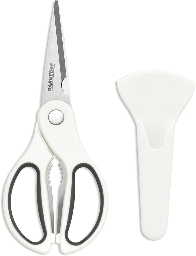 Kitchen Scissors with Magnetic Holder Heavy Duty Magnetic Scissors by DARKEDGE