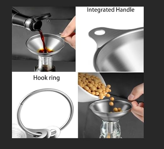 3PCS Kitchen Funnels Set, Stainless Metal Funnel - Image 5