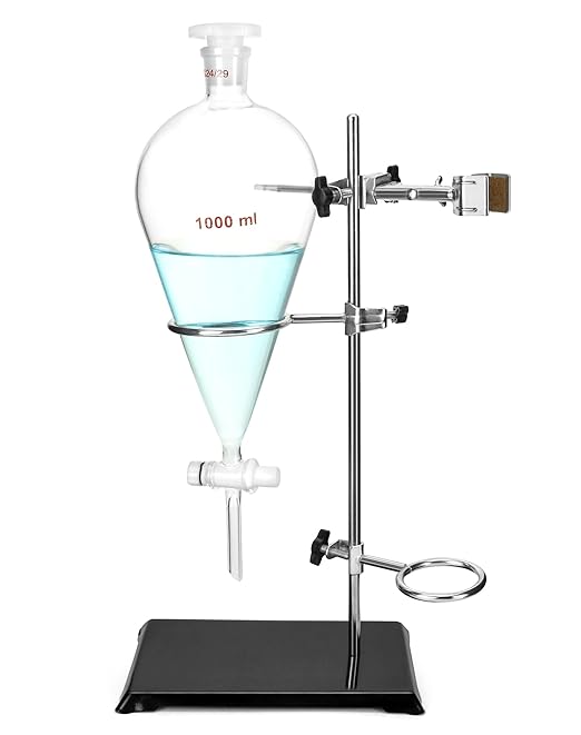 QWORK 1000ml Heavy Wall Conical Separating Funnel - Image 8
