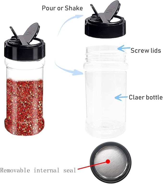 16 PCS 3.5oz Plastic Seasoning Containers - Image 3