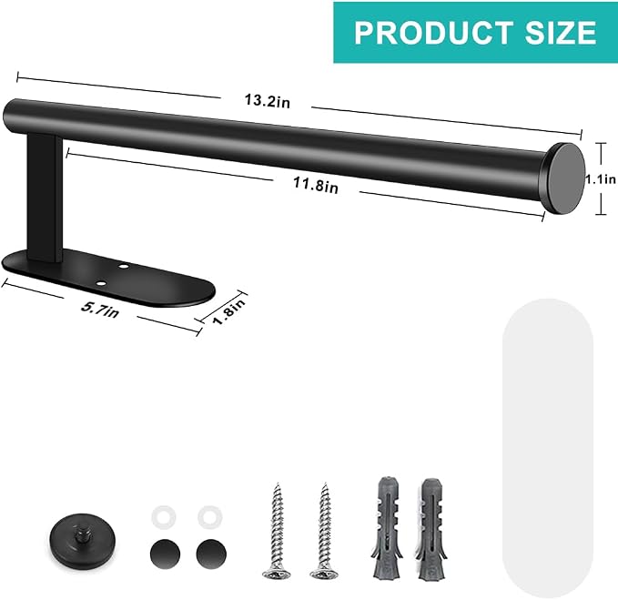 MGahyi Paper Towel Holder Wall Mount, Self Adhesive Or Drilling Paper Towel - Image 2