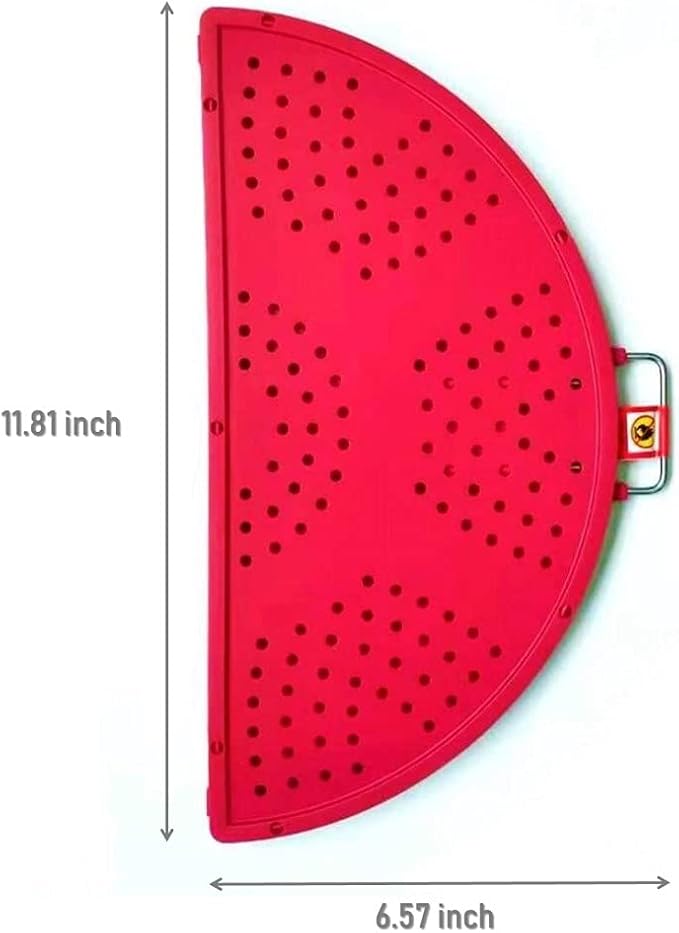 Foldable Silicone Splatter Screen, Bi-Fold Multifunction Shield - Image 4