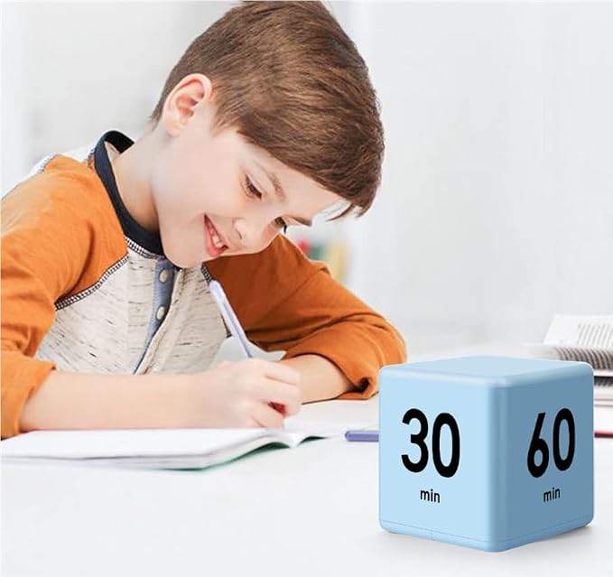 Feilifan Cube Timer, Productivity Timer Kids Time Timer Gravity Sensor flip - Image 5