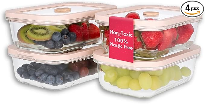 Ziruma Non-Toxic 2.6 Cup Glass Food Storage Containers by Ziruma